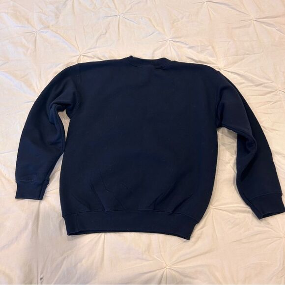 Gildan Heavy Blend Scoops Ahoy Boy's Blue Crew Neck Pullover Sweater Size Medium - Picture 4 of 7